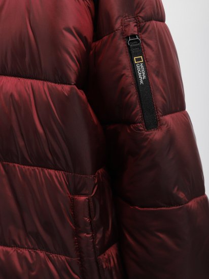 Демісезонна куртка National Geographic Re-Developed Cropped модель W121-01-606_бордовий — фото 4 - INTERTOP