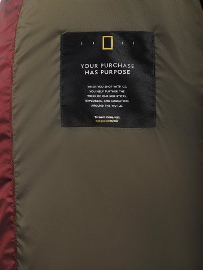 Демісезонна куртка National Geographic Re-Developed Cropped модель W121-01-606_бордовий — фото 5 - INTERTOP