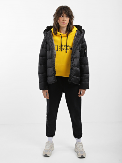 Демісезонна куртка National Geographic Re-Developed Cropped модель W121-01-606_чорний — фото - INTERTOP