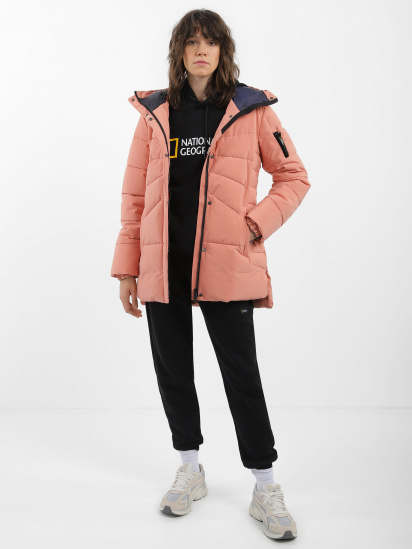 Демісезонна куртка National Geographic Premium Flow Hooded модель W121-01-619_рожевий — фото - INTERTOP