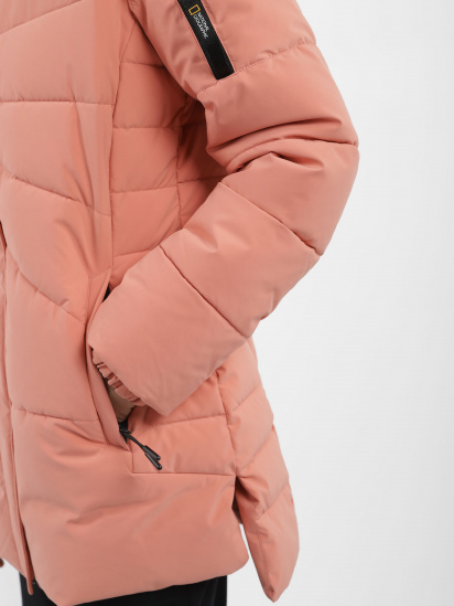 Демісезонна куртка National Geographic Premium Flow Hooded модель W121-01-619_рожевий — фото 4 - INTERTOP