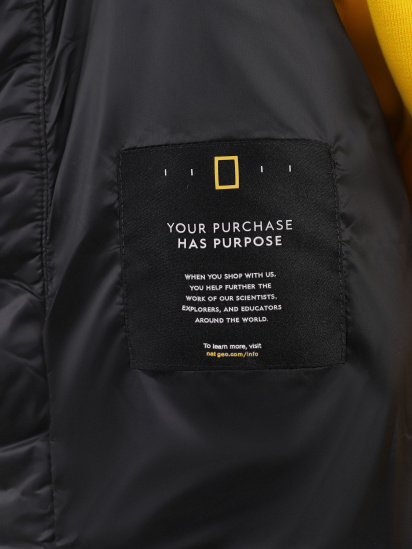 Демісезонна куртка National Geographic Re-Developed Hood модель W121-01-622_чорний — фото 5 - INTERTOP