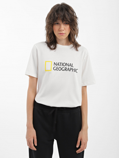Футболка National Geographic Foundation Big Logo модель W999-03-921_білий комб. — фото - INTERTOP