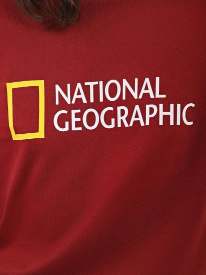 Футболка National Geographic Foundation Big Logo модель W999-03-921_бордовий комб. — фото 3 - INTERTOP
