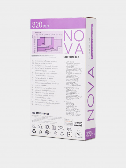 Колготи Nova модель NOVA Cotton 320 чорний — фото - INTERTOP