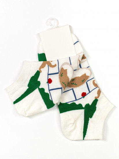 Шкарпетки ISSA Plus модель NS-134_whitegreen — фото - INTERTOP