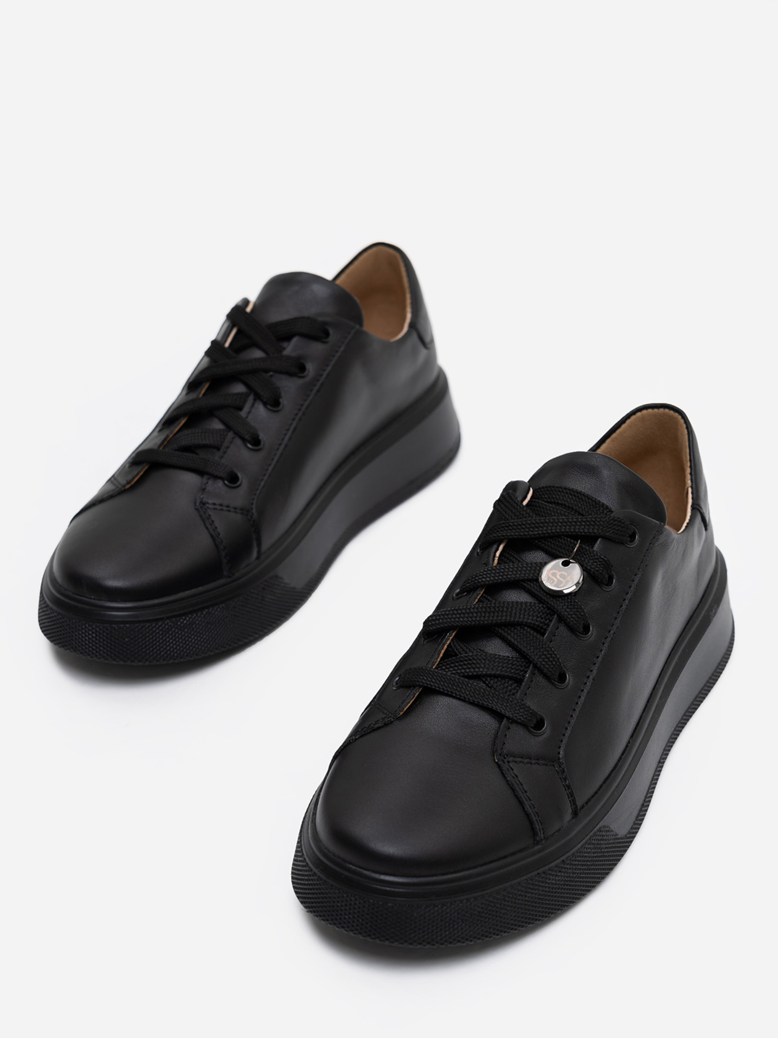 

ISSA Plus Кеди низькі (OB2-194_black) Жіноче, колір - Чорний, матеріал - Шкіра