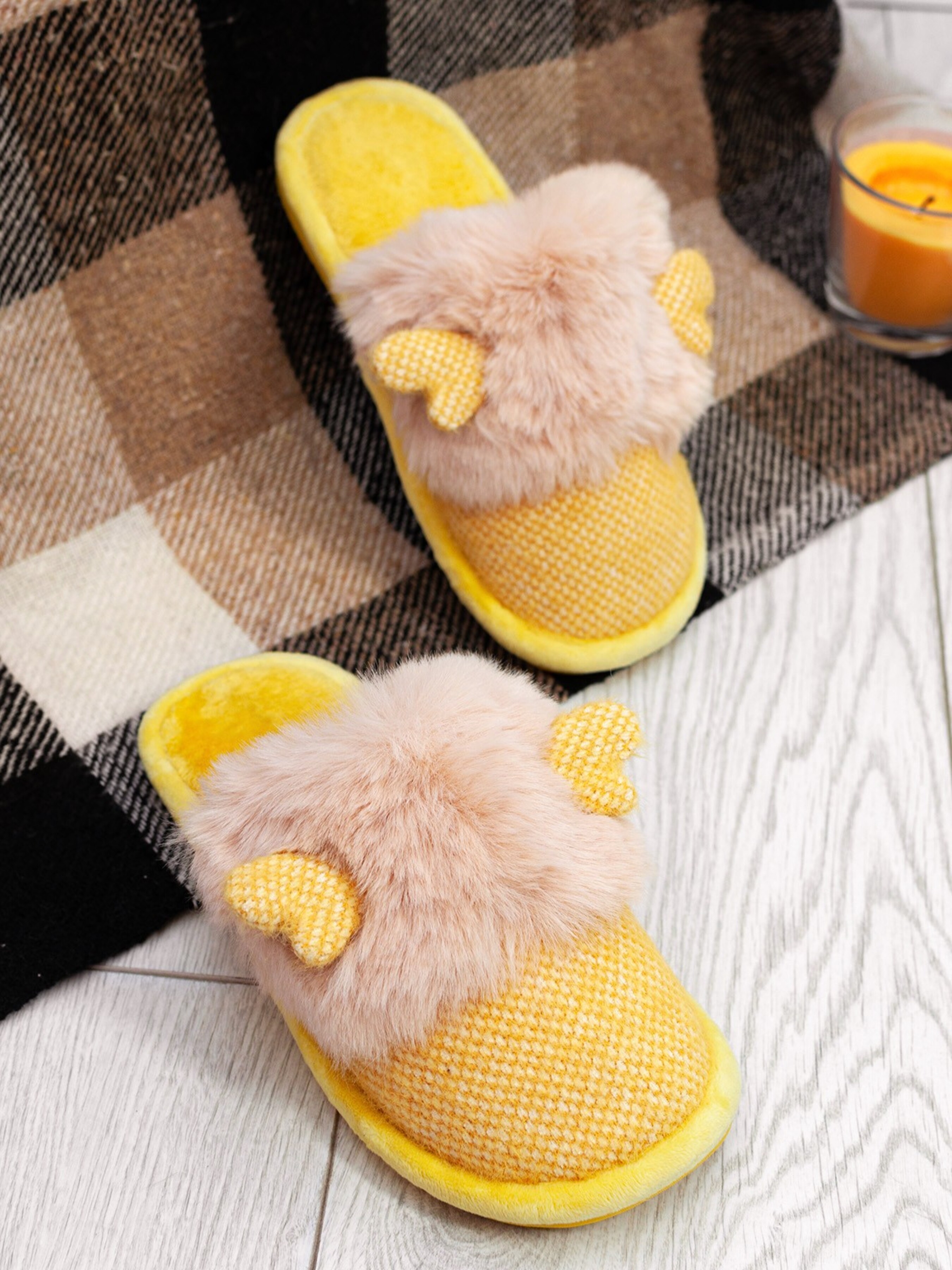 

ISSA Plus Капці (OB3-11_yellow) Жіноче, колір - Жовтий, матеріал - штучне хутро
