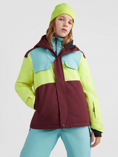 Гірськолижна куртка O'Neill модель 3500005_салатовий з бордовим — фото - INTERTOP