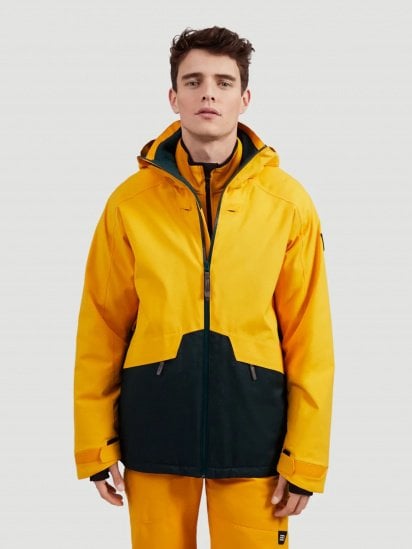 Гірськолижна куртка O'Neill модель 0P0026_т.бірюзовий з жовтим — фото - INTERTOP