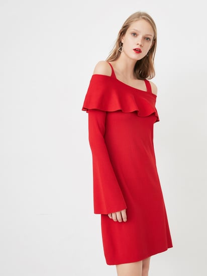 Платье миди Only модель 118146516F17_червоний — фото - INTERTOP