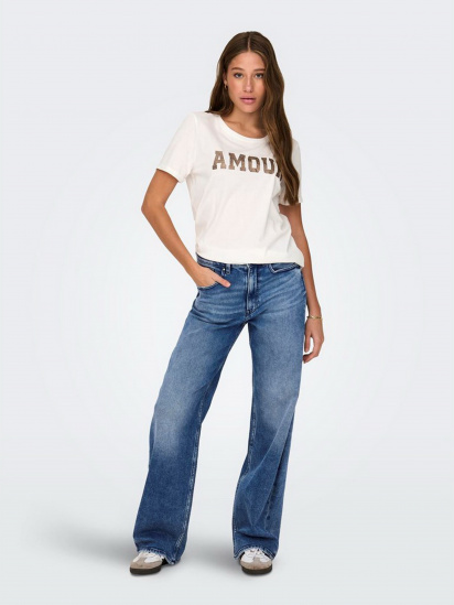 Широкие джинсы Only модель 15300111_Medium Blue Denim — фото 4 - INTERTOP