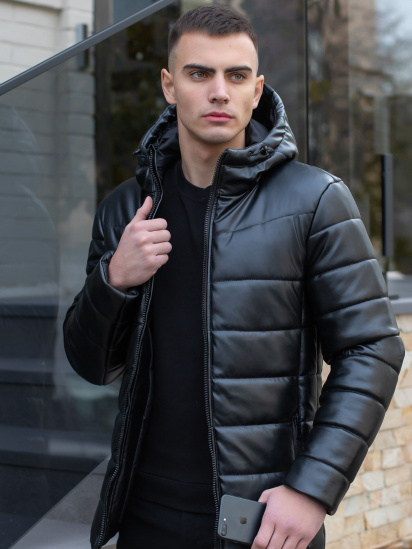 Шкіряна куртка Pobedov модель OWku1101ba — фото 4 - INTERTOP