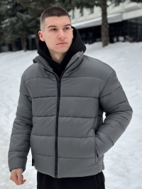 Тёмно-серый - Зимняя куртка Pobedov
