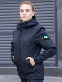 Тёмно-синий - Демисезонная куртка Pobedov