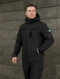 Чорний - Демісезонна куртка Pobedov