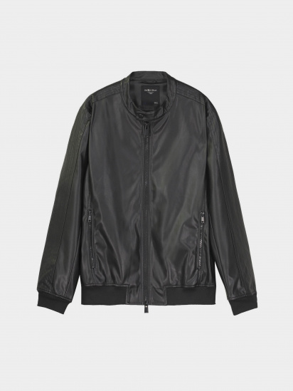 Куртка кожаная Piazza Italia модель 07556_black — фото 5 - INTERTOP