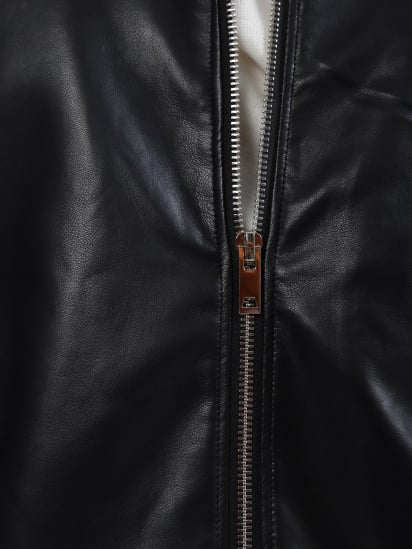 Куртка кожаная Piazza Italia модель 08422_black — фото 4 - INTERTOP