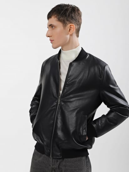 Куртка кожаная Piazza Italia модель 08422_black — фото - INTERTOP