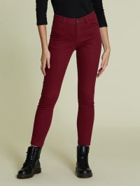 Бордовый - Скинни джинсы Piazza Italia