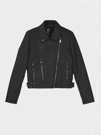 Куртка кожаная Piazza Italia модель 07312_black — фото 5 - INTERTOP