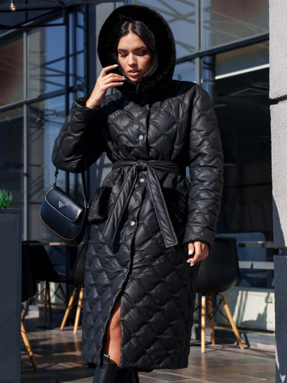 Пальто с утеплителем Jadone Fashion модель Palto_Ventar_chernoe — фото - INTERTOP