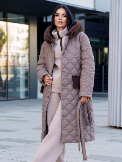 Пальто з утеплювачем Jadone Fashion модель Palto_Ventar_mokko — фото - INTERTOP