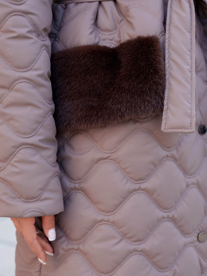 Пальто з утеплювачем Jadone Fashion модель Palto_Ventar_mokko — фото 5 - INTERTOP