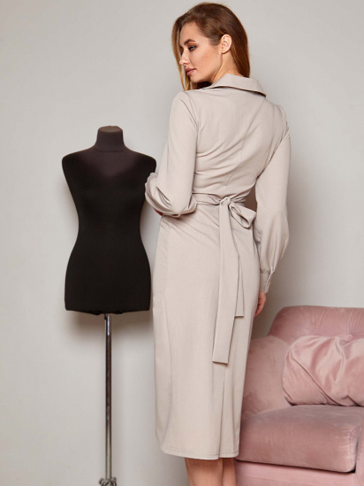 Сукня міді Jadone Fashion модель Platie_Ivi_bej — фото - INTERTOP
