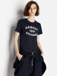 Синий - Футболка Armani Exchange