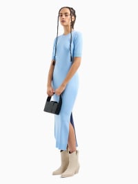 Блакитний - Сукня міді Armani Exchange