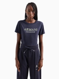 Темно-синій - Футболка Armani Exchange
