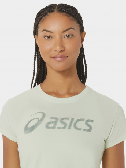 Футболка спортивна Asics Big Logo III модель 2032C411-302 Зелений, сірий — фото 4 - INTERTOP