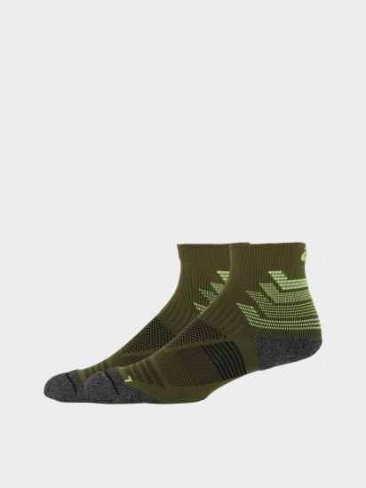 Шкарпетки Asics Racing Run Quarter модель 3013A865-300 Зелений, жовтий — фото - INTERTOP