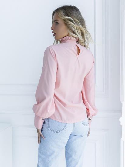 Блуза ISSA Plus модель SA-10_pink — фото 3 - INTERTOP