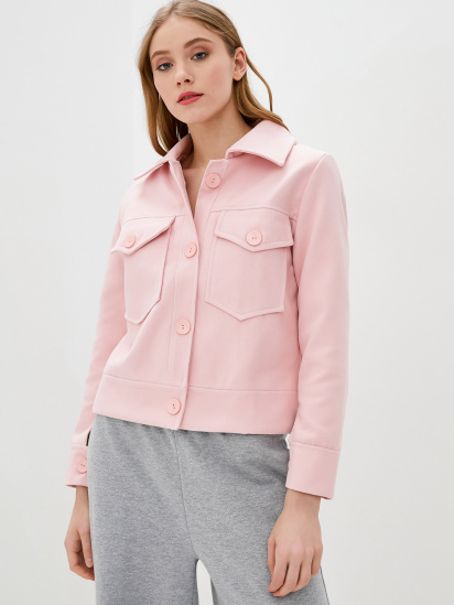 Куртка-рубашка ISSA Plus модель SA-111_pink — фото - INTERTOP