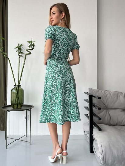 Платье миди ISSA Plus модель SA-151_green — фото 3 - INTERTOP