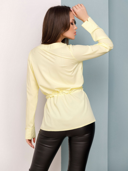 Блуза ISSA Plus модель SA-166_yellow — фото 3 - INTERTOP