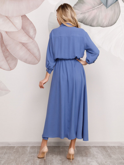 Платье макси ISSA Plus модель SA-169_blue — фото 3 - INTERTOP