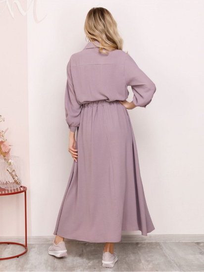 Платье макси ISSA Plus модель SA-169_розовый — фото 3 - INTERTOP