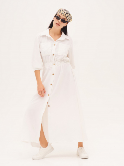 Сукня максі ISSA Plus модель SA-169_white — фото - INTERTOP