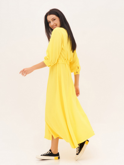 Платье макси ISSA Plus модель SA-169_yellow — фото 3 - INTERTOP