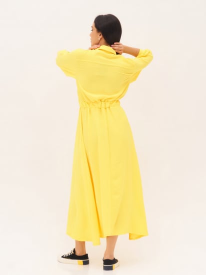 Платье макси ISSA Plus модель SA-169_yellow — фото 5 - INTERTOP