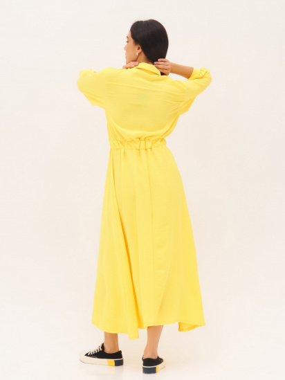 Платье макси ISSA Plus модель SA-169_yellow — фото 6 - INTERTOP