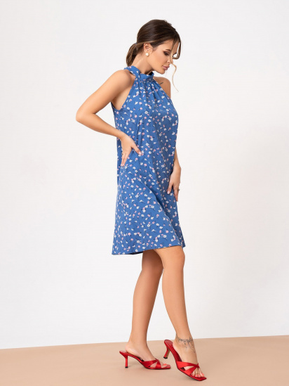 Платье мини ISSA Plus модель SA-248A_blue — фото - INTERTOP