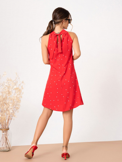 Сукня міні ISSA Plus модель SA-248_red — фото 3 - INTERTOP