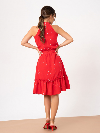 Сукня міні ISSA Plus модель SA-272A_red — фото 3 - INTERTOP
