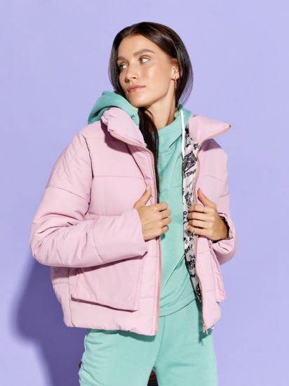 Демісезонна куртка ISSA Plus модель SA-309_pink — фото - INTERTOP