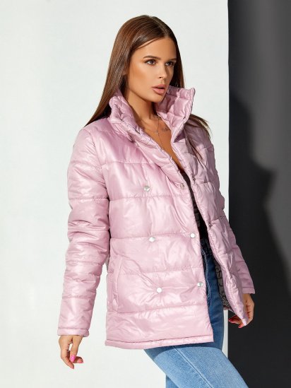 Демисезонная куртка ISSA Plus модель SA-311_pink — фото - INTERTOP