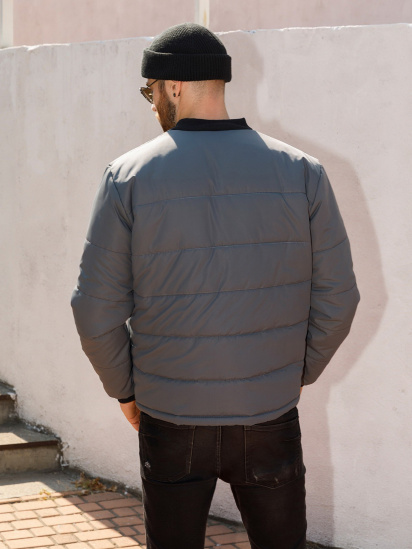 Демисезонная куртка ISSA Plus модель SA-314_grey — фото 3 - INTERTOP